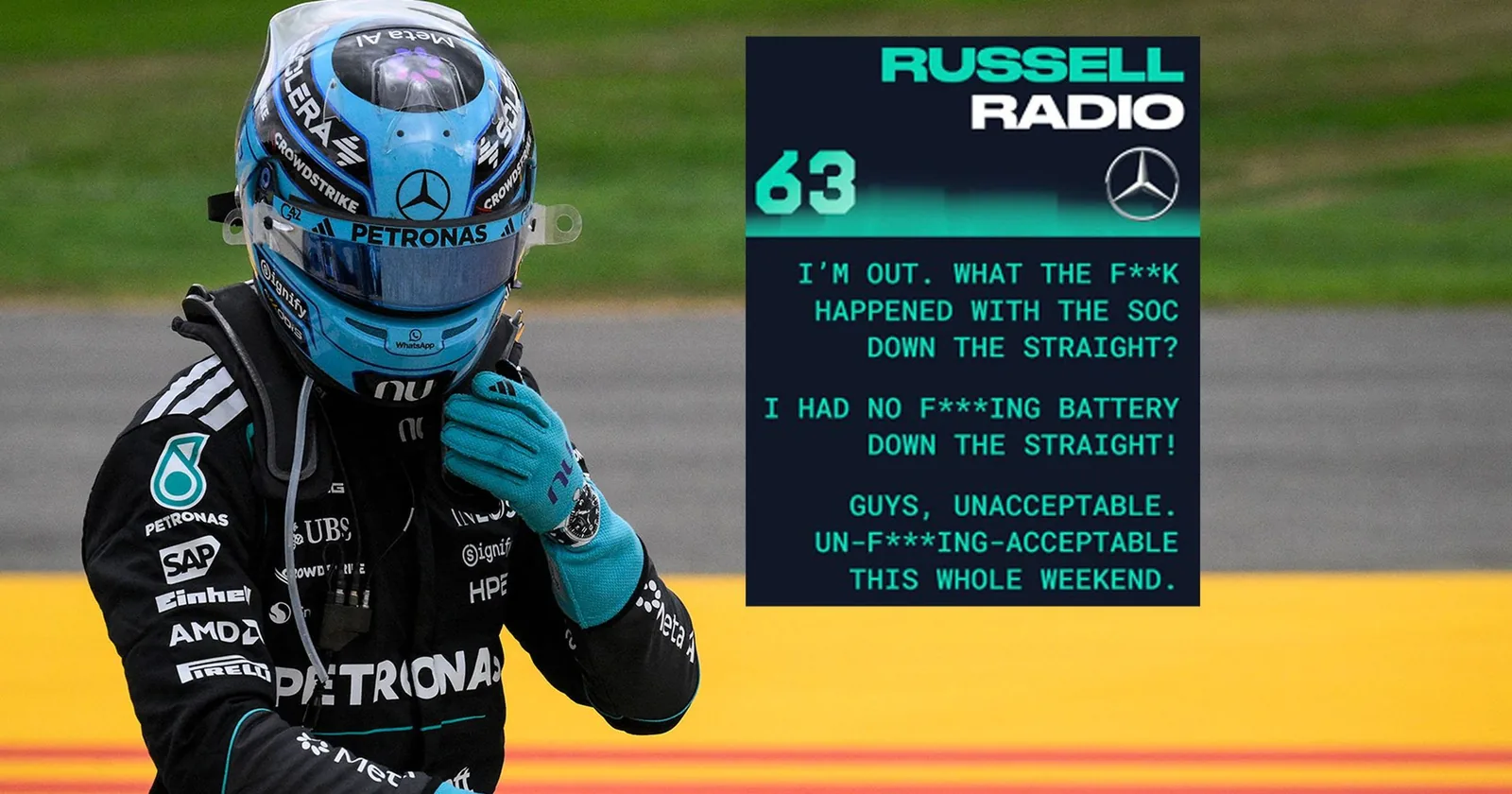 Patrese: “Russell cerca scuse come Leclerc con i freni, a volte è meglio tacere” - FormulaPassion