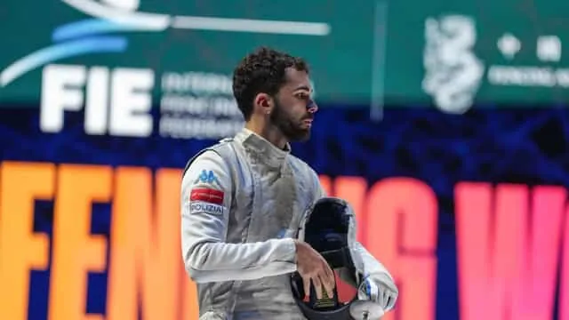 Filippo Macchi durante i Mondiali - Foto Federazione italiana scherma