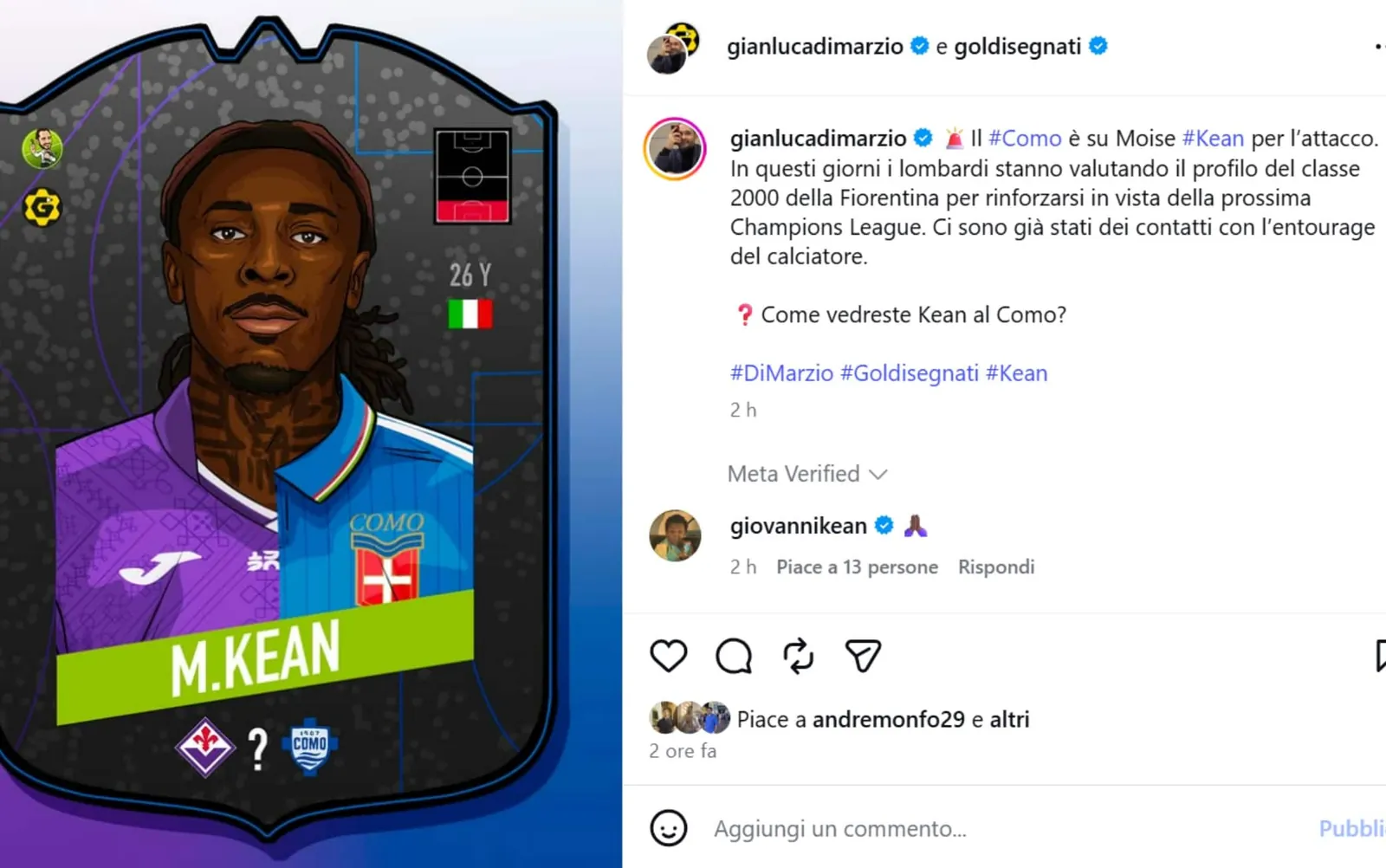 La risposta di Giovanni Kean